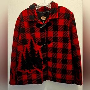 Vintage County Clothing Company Red and Black Plaid Jacket ~ Size Large ~ Canada